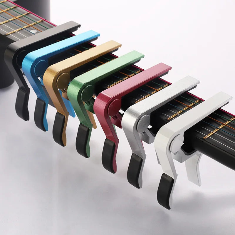 High Quality Aluminium Alloy Metal New Guitar Capo Change Clamp Key Acoustic Classic Guitar Capo for Tone Adjusting